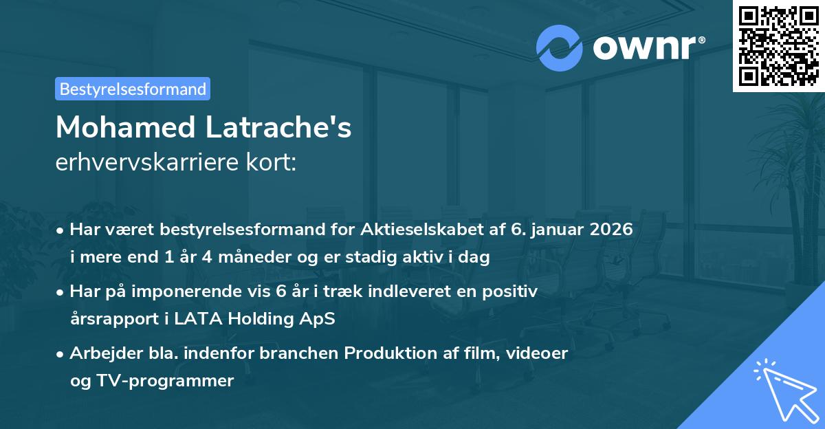 Mohamed Latrache's erhvervskarriere kort