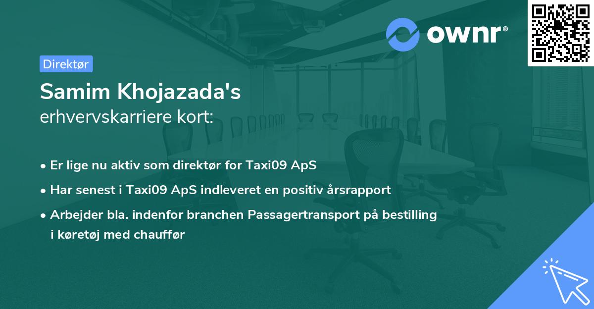 Samim Khojazada's erhvervskarriere kort