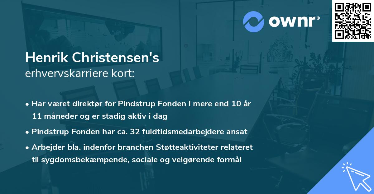 Henrik Christensen's erhvervskarriere kort