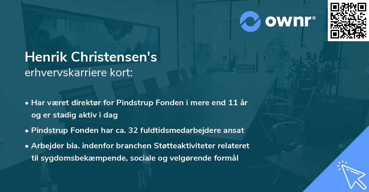 Henrik Christensen's erhvervskarriere kort