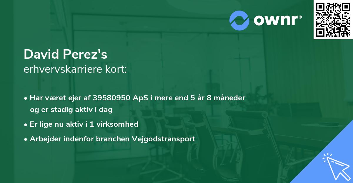 David Perez's erhvervskarriere kort