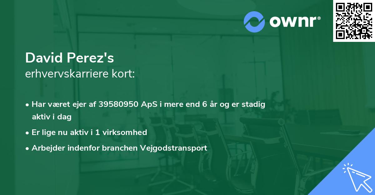 David Perez's erhvervskarriere kort