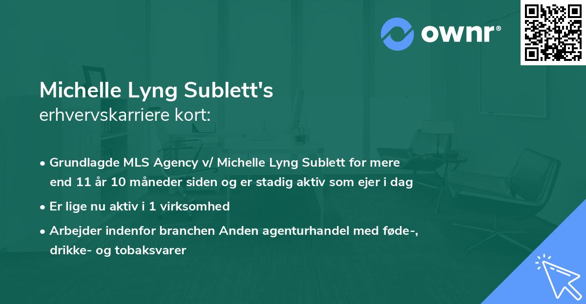 Michelle Lyng Sublett's erhvervskarriere kort