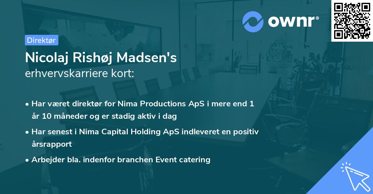 Nicolaj Rishøj Madsen's erhvervskarriere kort