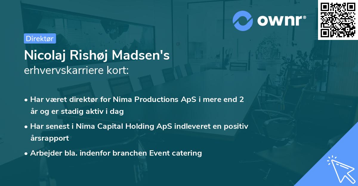 Nicolaj Rishøj Madsen's erhvervskarriere kort