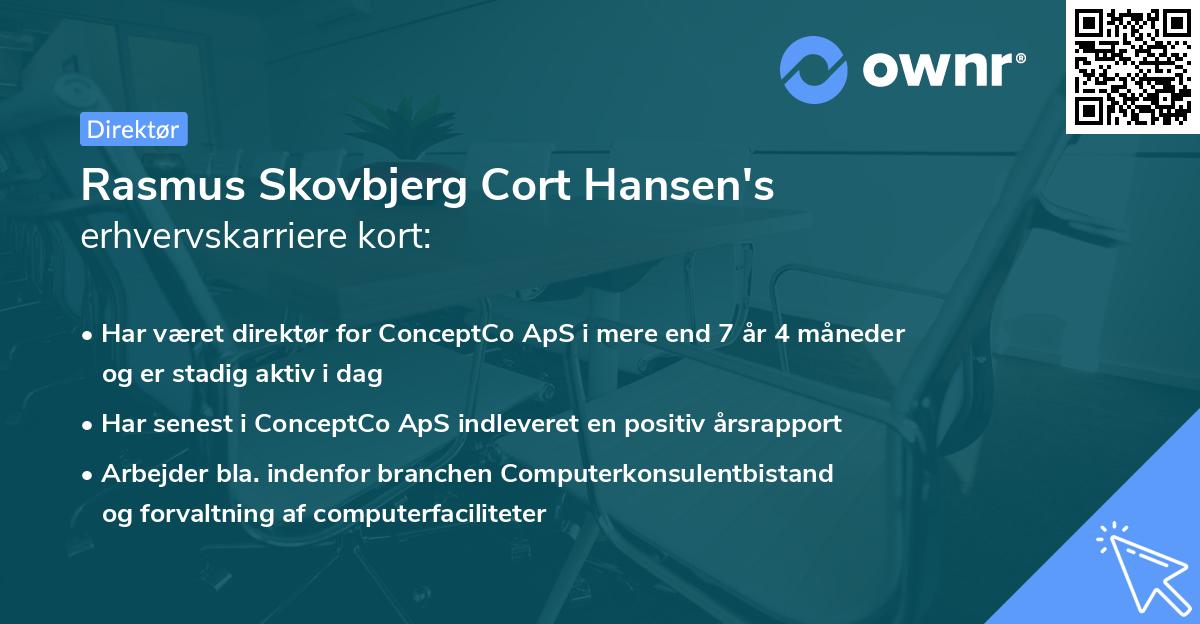 Rasmus Skovbjerg Cort Hansen's erhvervskarriere kort