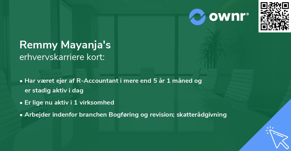 Remmy Mayanja's erhvervskarriere kort