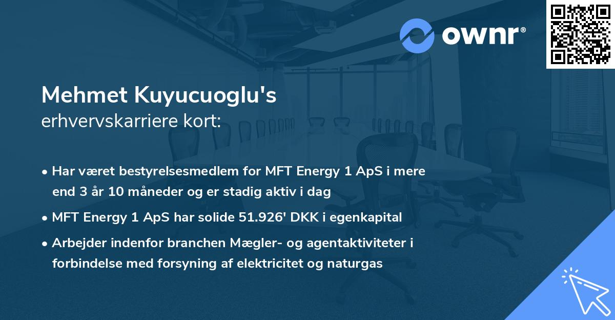 Mehmet Kuyucuoglu's erhvervskarriere kort
