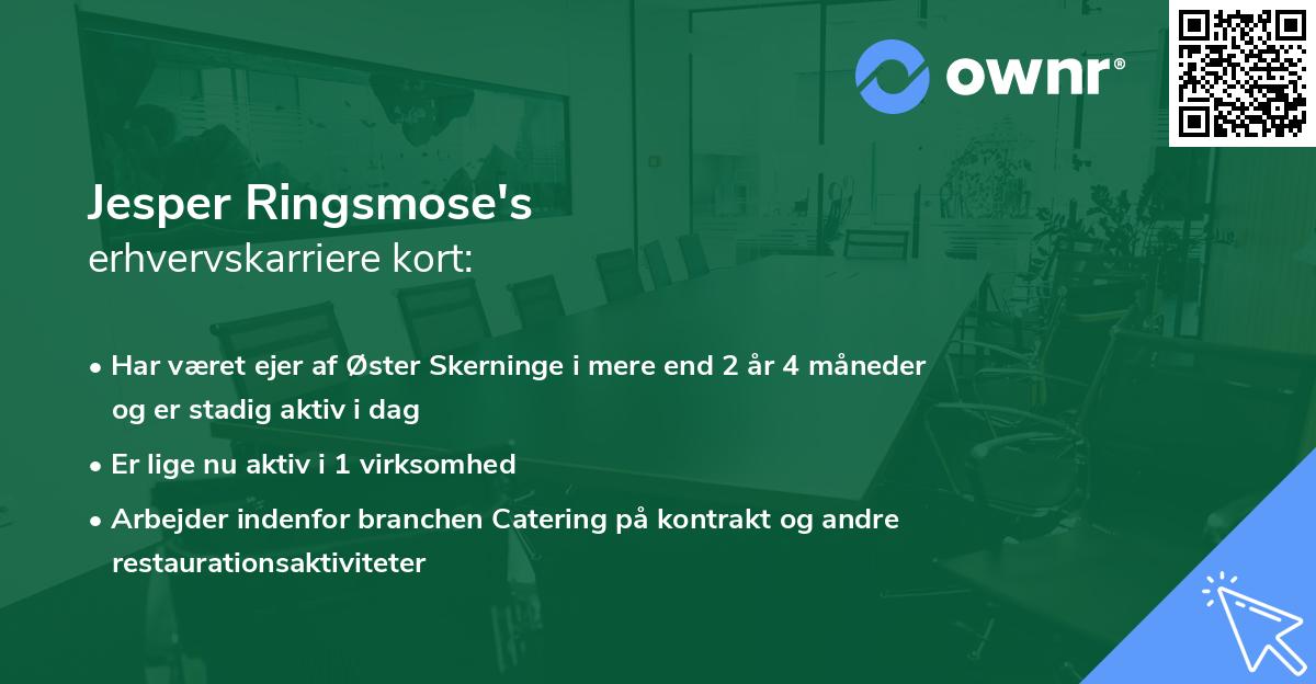 Jesper Ringsmose's erhvervskarriere kort
