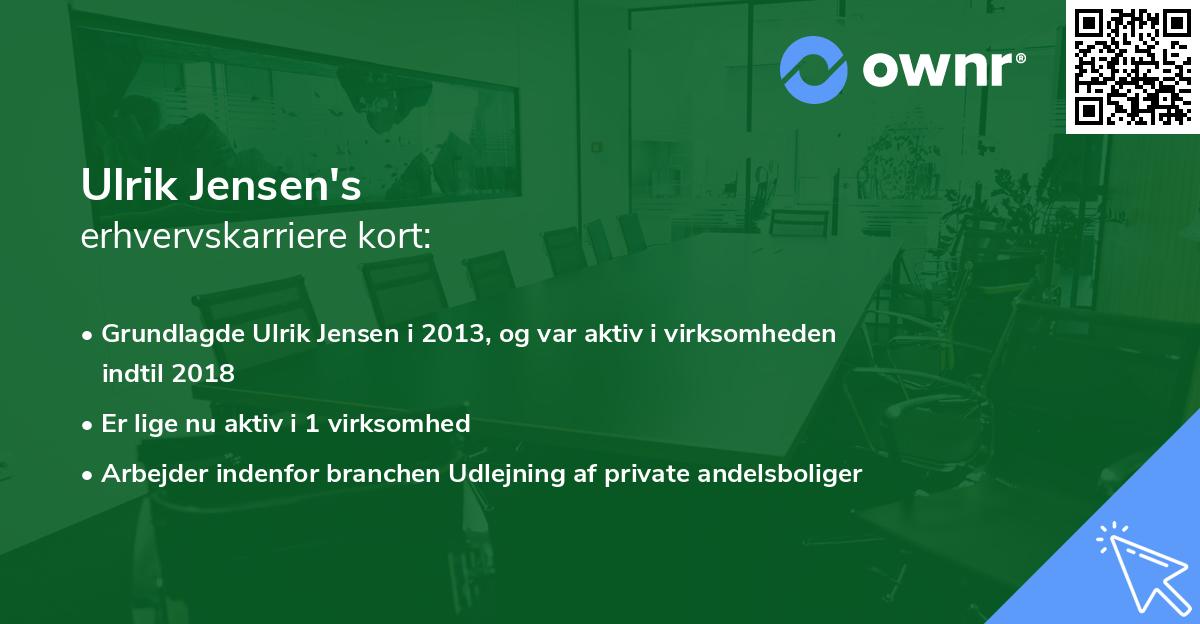 Ulrik Jensen's erhvervskarriere kort