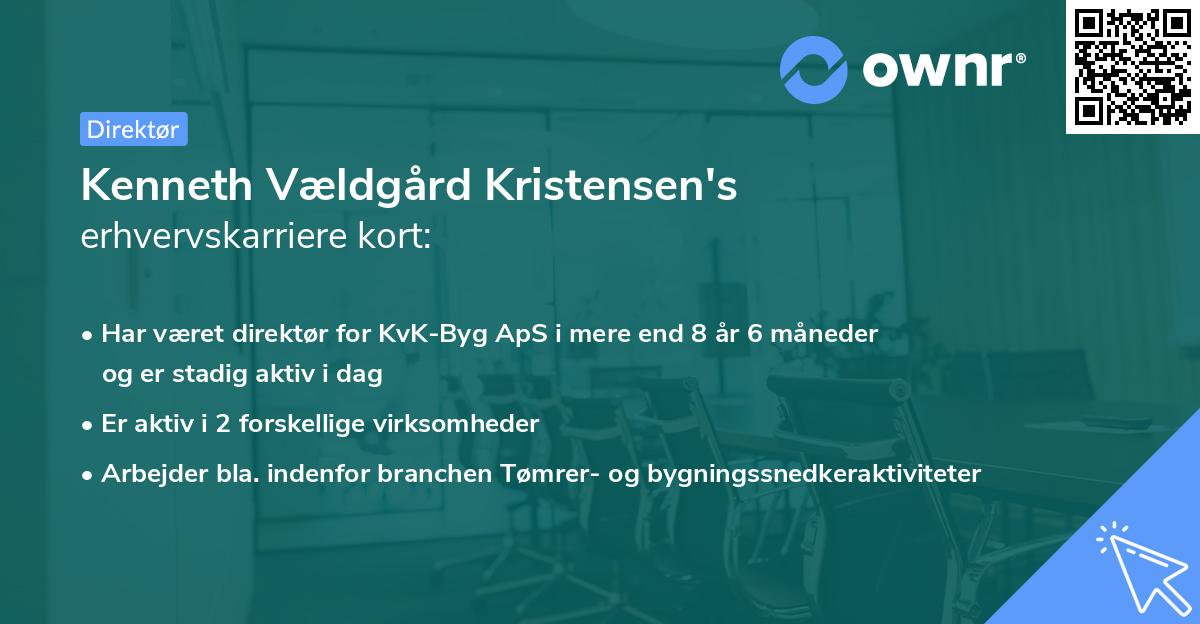Kenneth Vældgård Kristensen's erhvervskarriere kort