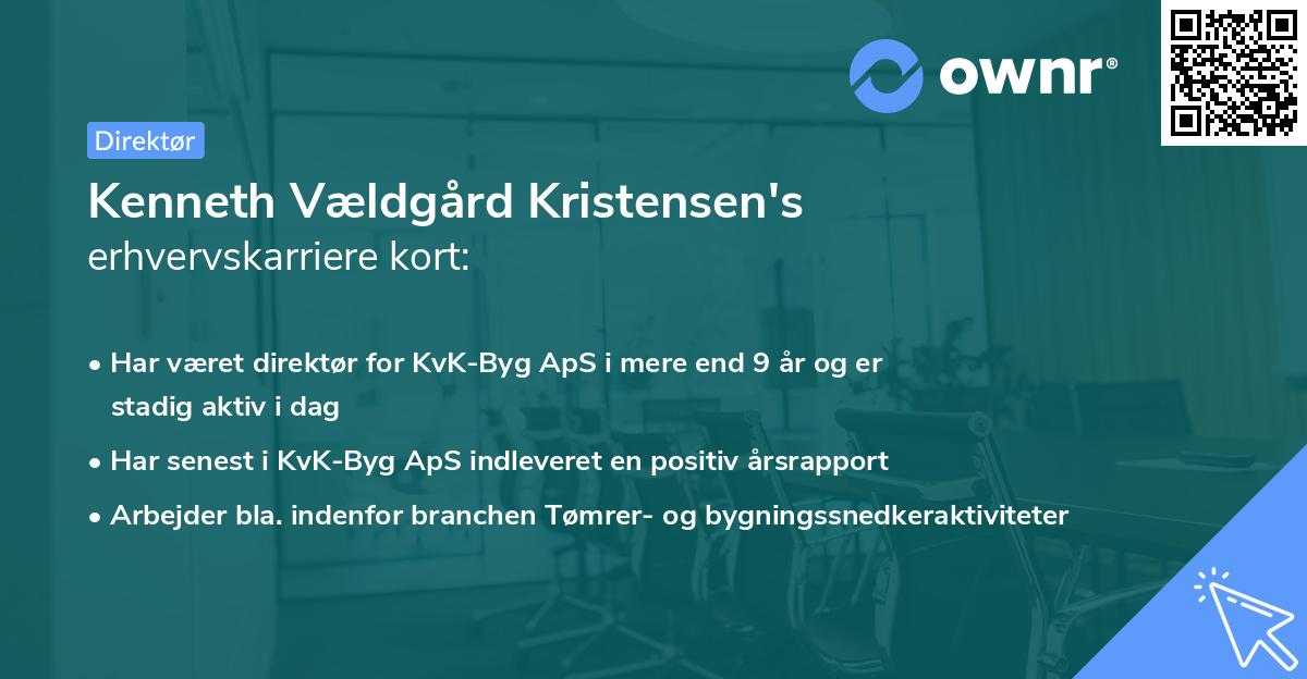 Kenneth Vældgård Kristensen's erhvervskarriere kort