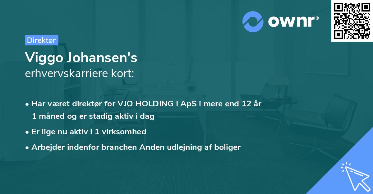 Viggo Johansen's erhvervskarriere kort