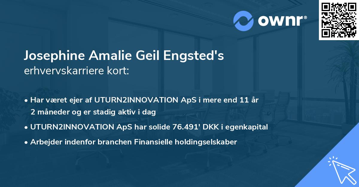 Josephine Amalie Geil Engsted's erhvervskarriere kort