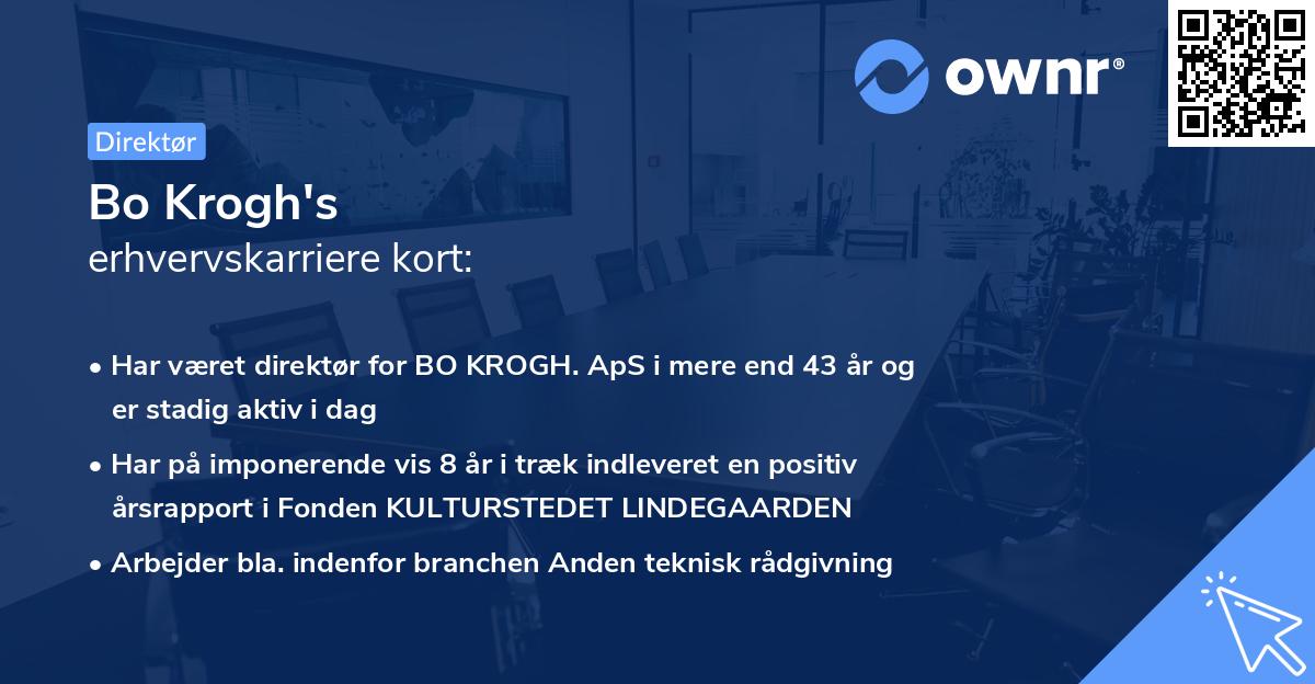 Bo Krogh's erhvervskarriere kort