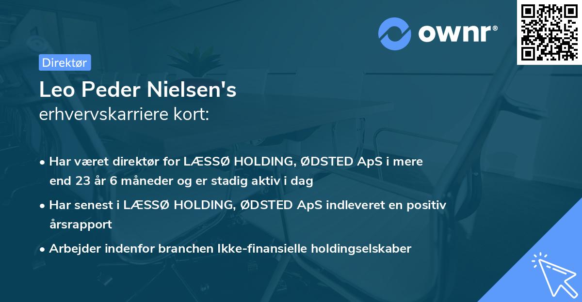 Leo Peder Nielsen's erhvervskarriere kort