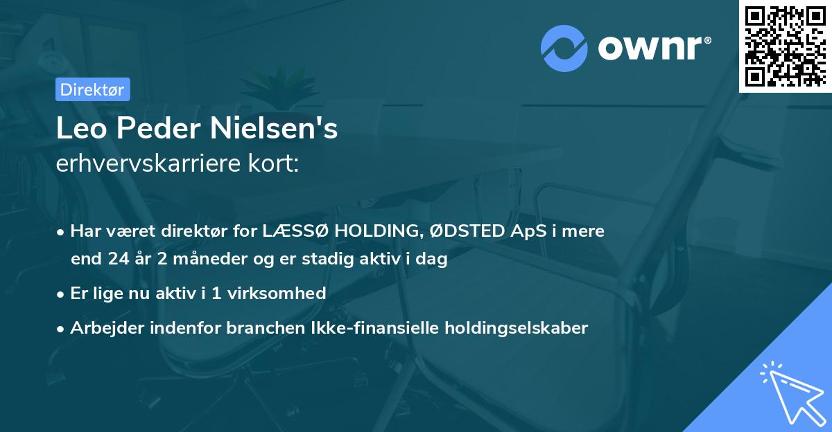 Leo Peder Nielsen's erhvervskarriere kort