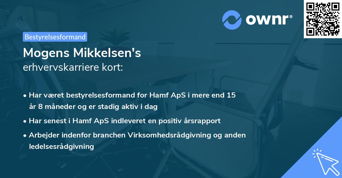 Mogens Mikkelsen's erhvervskarriere kort