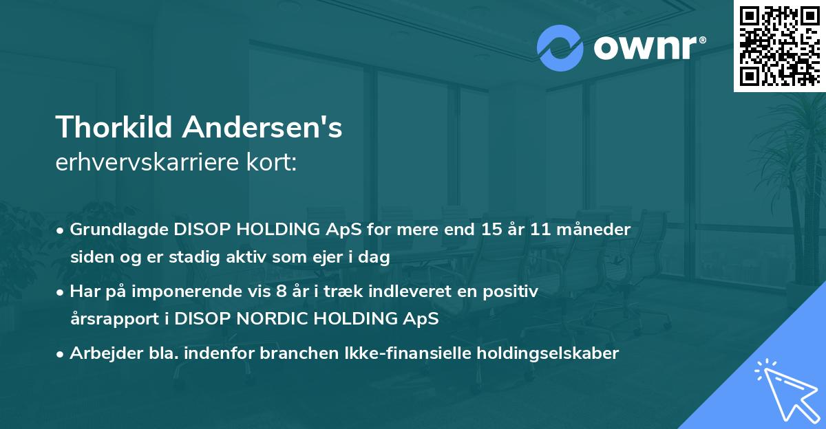 Thorkild Andersen's erhvervskarriere kort