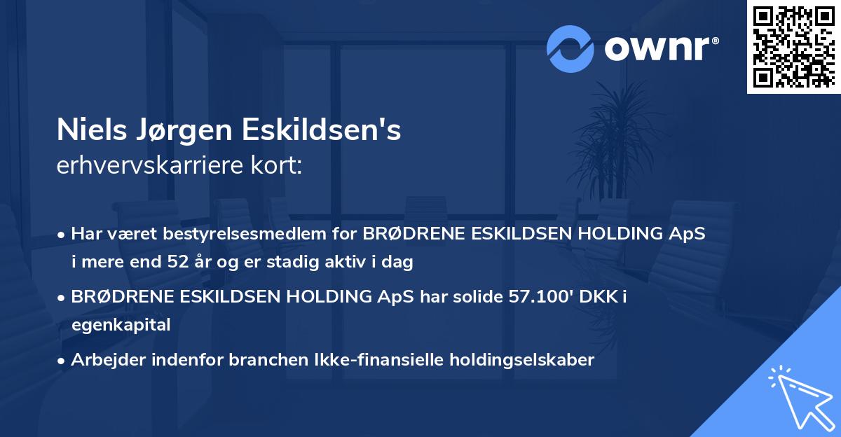 Niels Jørgen Eskildsen's erhvervskarriere kort