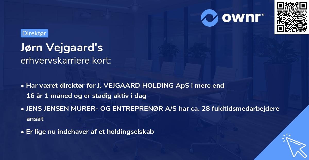 Jørn Vejgaard's erhvervskarriere kort