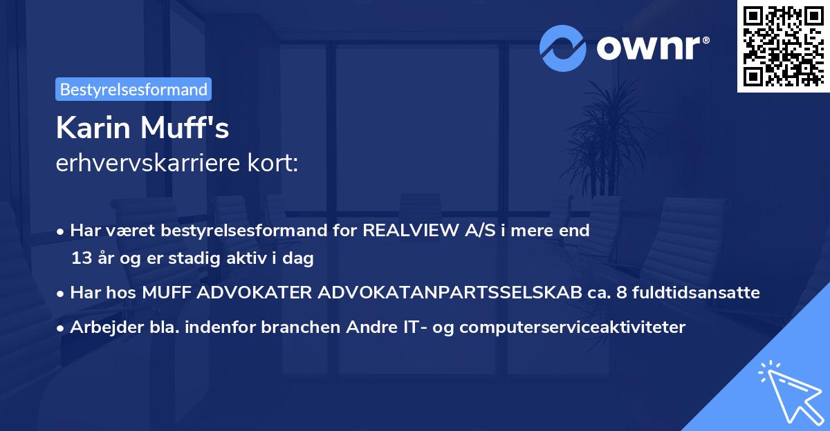 Karin Muff's erhvervskarriere kort