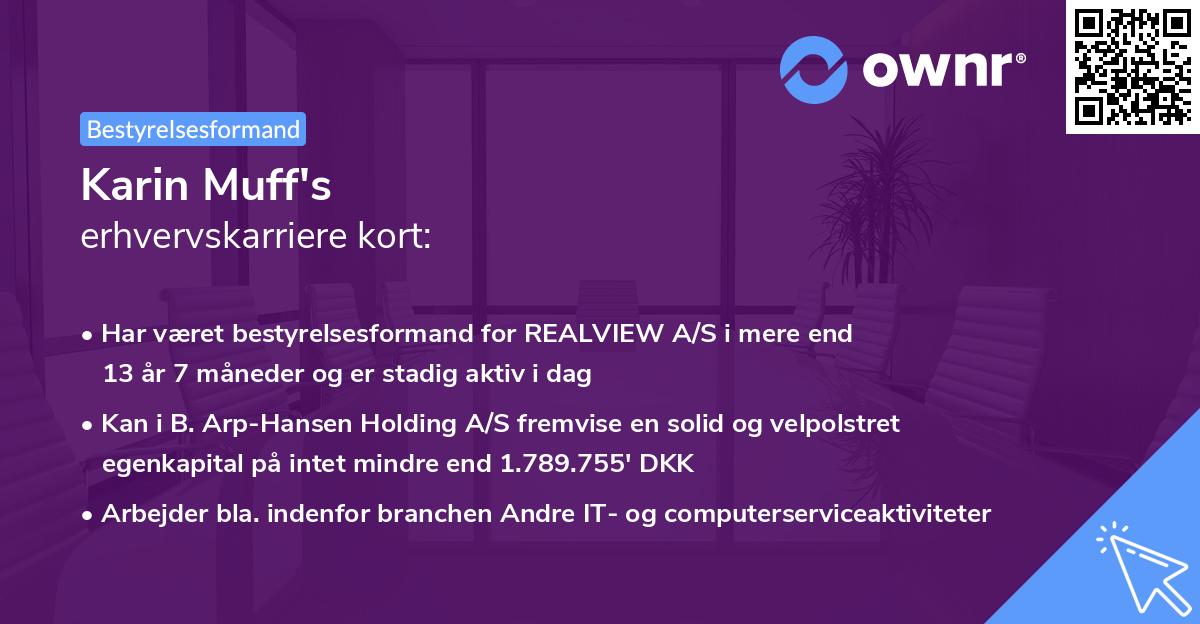 Karin Muff's erhvervskarriere kort