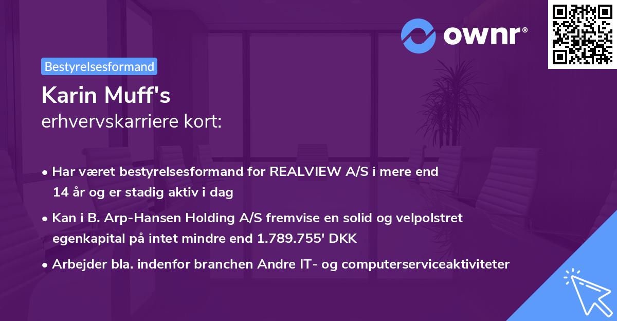 Karin Muff's erhvervskarriere kort
