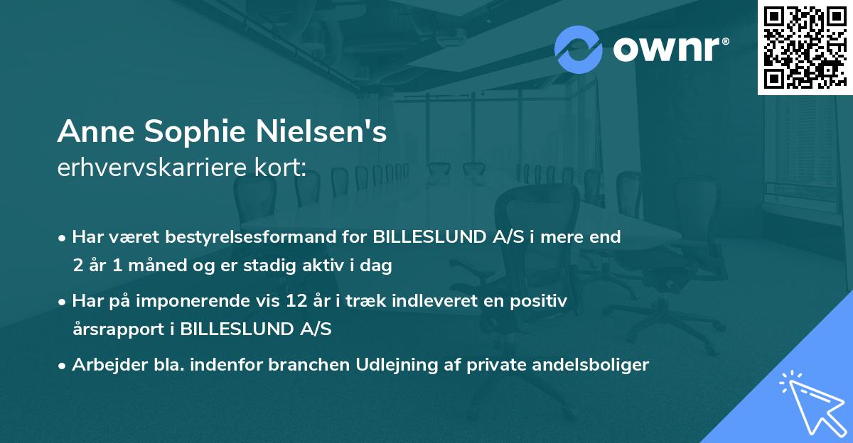 Anne Sophie Nielsen's erhvervskarriere kort