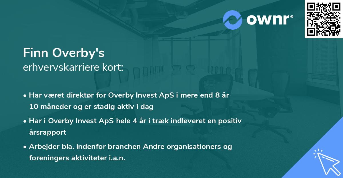 Finn Overby's erhvervskarriere kort