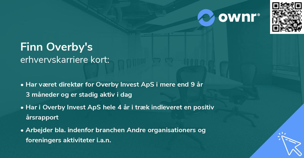 Finn Overby's erhvervskarriere kort
