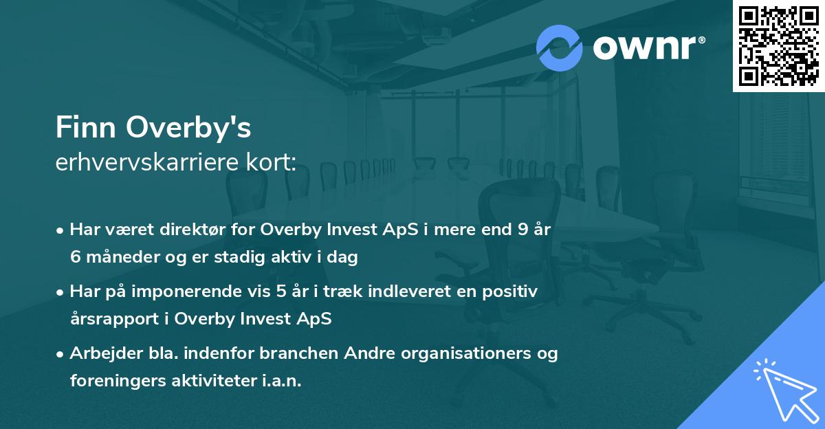 Finn Overby's erhvervskarriere kort