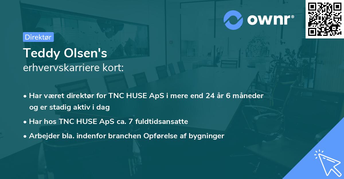 Teddy Olsen's erhvervskarriere kort
