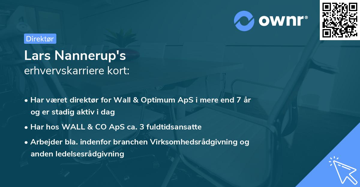 Lars Nannerup's erhvervskarriere kort