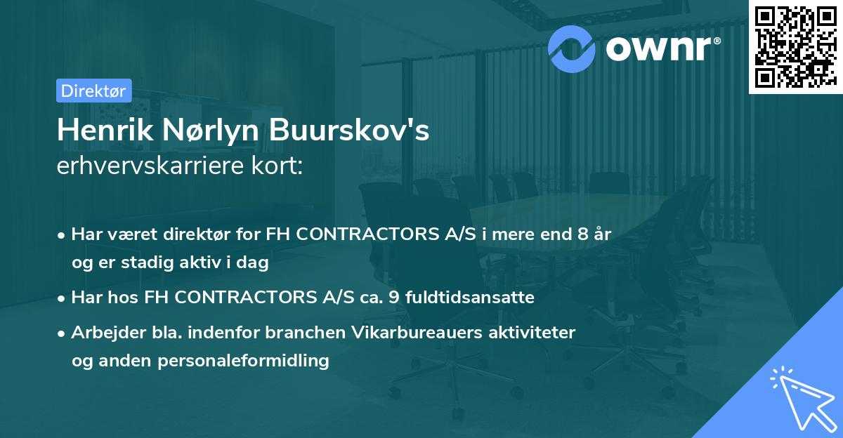 Henrik Nørlyn Buurskov's erhvervskarriere kort