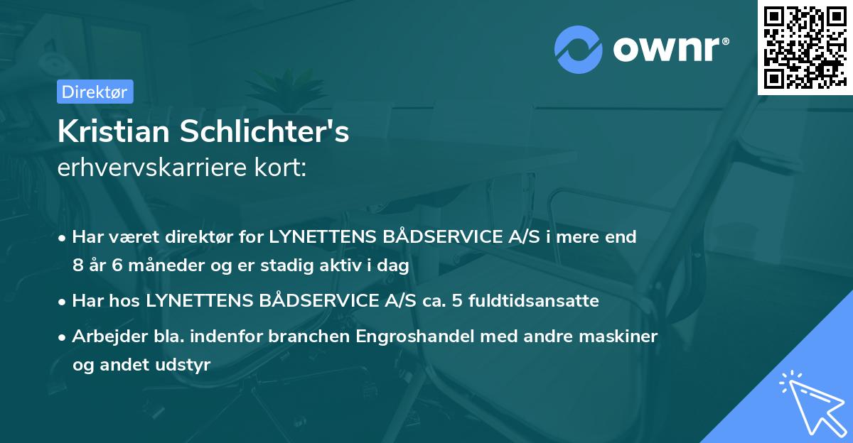 Kristian Schlichter's erhvervskarriere kort