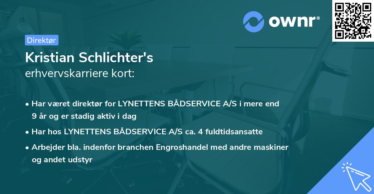 Kristian Schlichter's erhvervskarriere kort