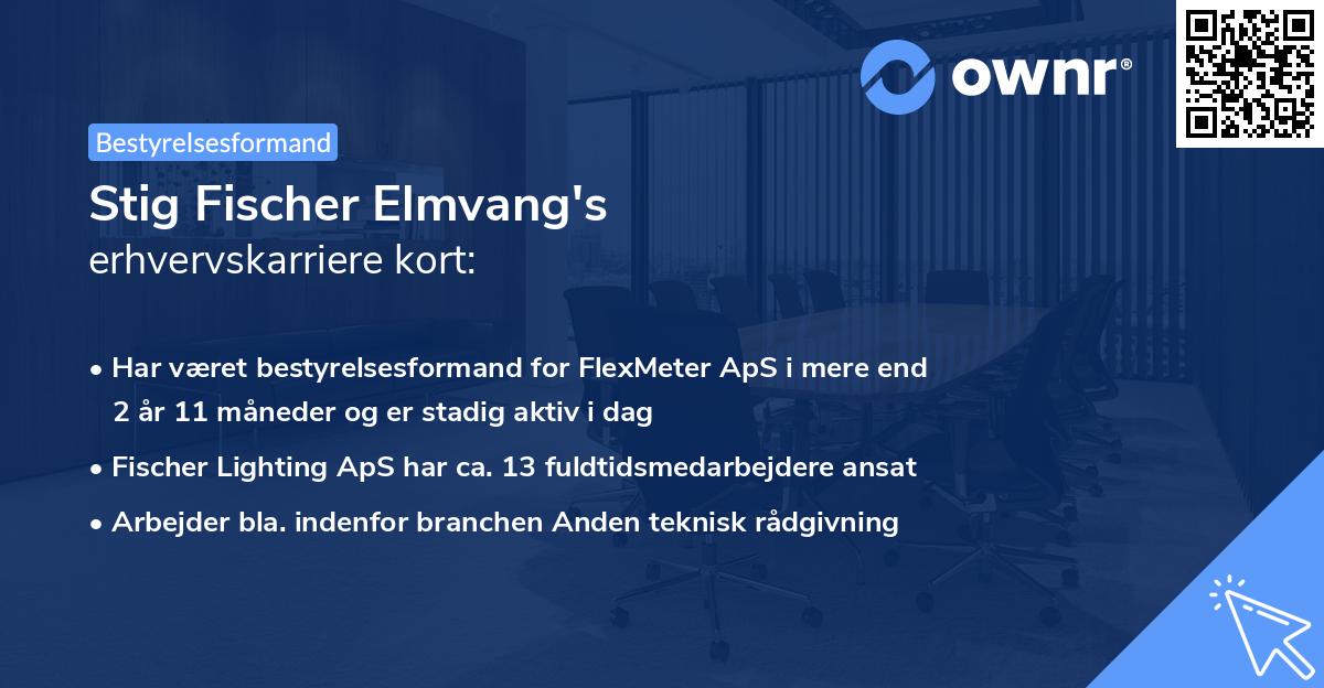 Stig Fischer Elmvang's erhvervskarriere kort
