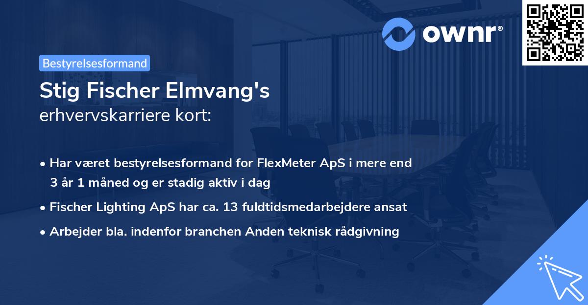 Stig Fischer Elmvang's erhvervskarriere kort