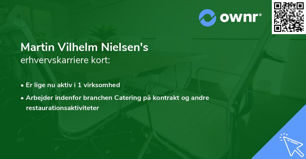Martin Vilhelm Nielsen's erhvervskarriere kort
