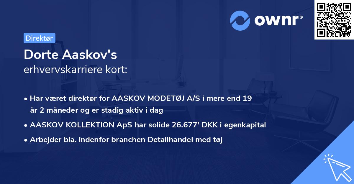 Dorte Aaskov's erhvervskarriere kort