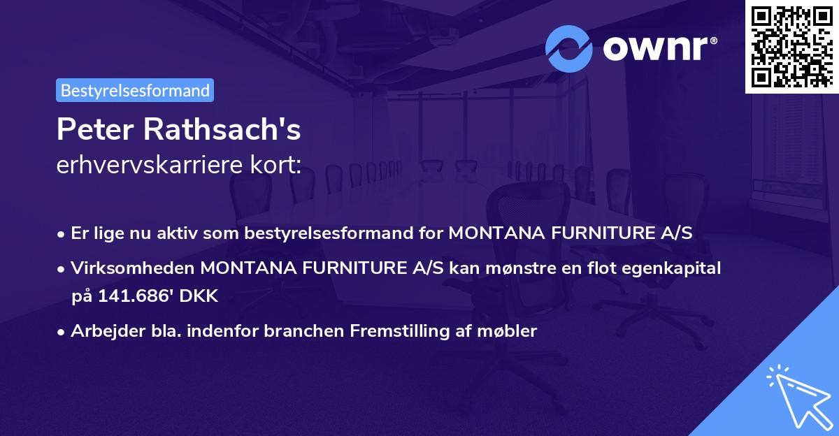 Peter Rathsach's erhvervskarriere kort