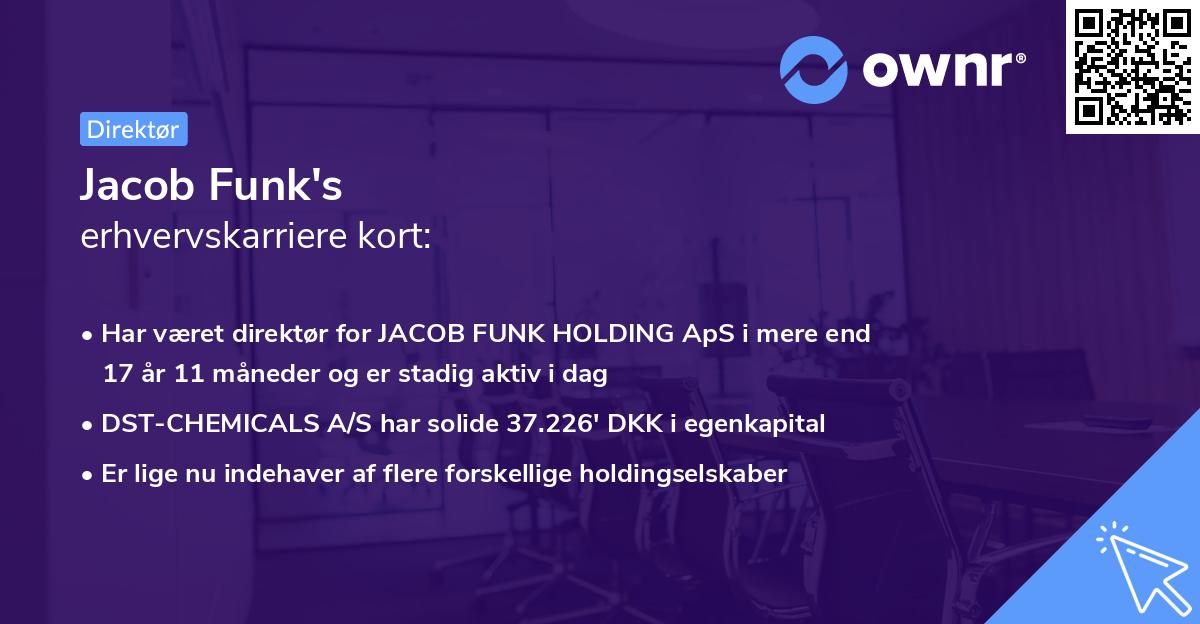 Jacob Funk's erhvervskarriere kort