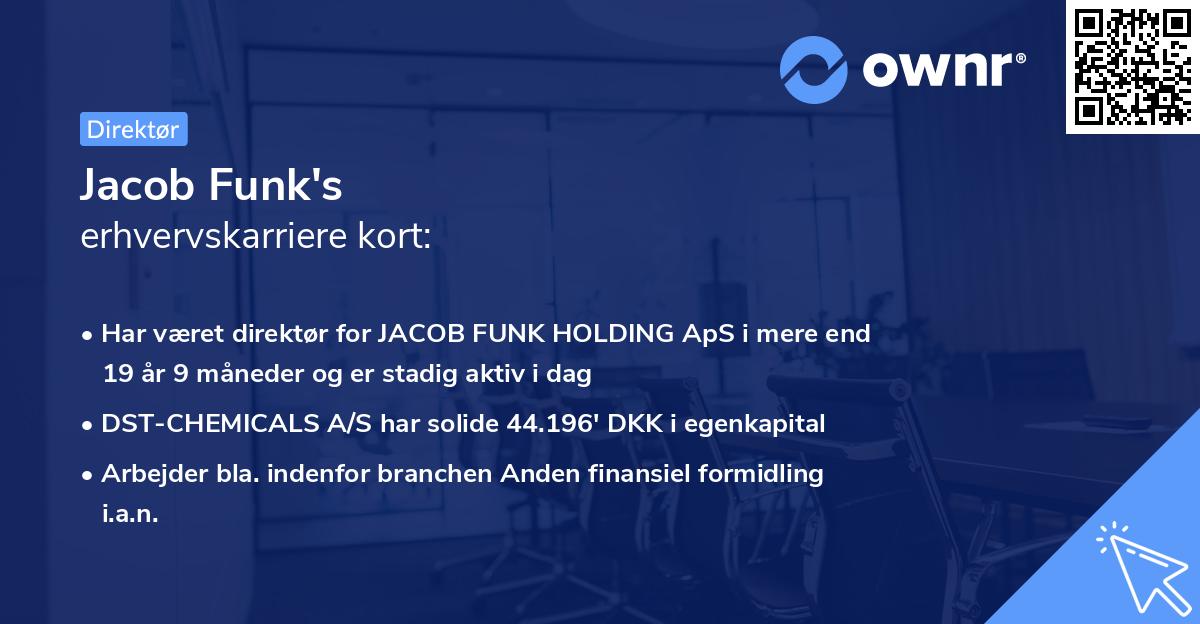 Jacob Funk's erhvervskarriere kort