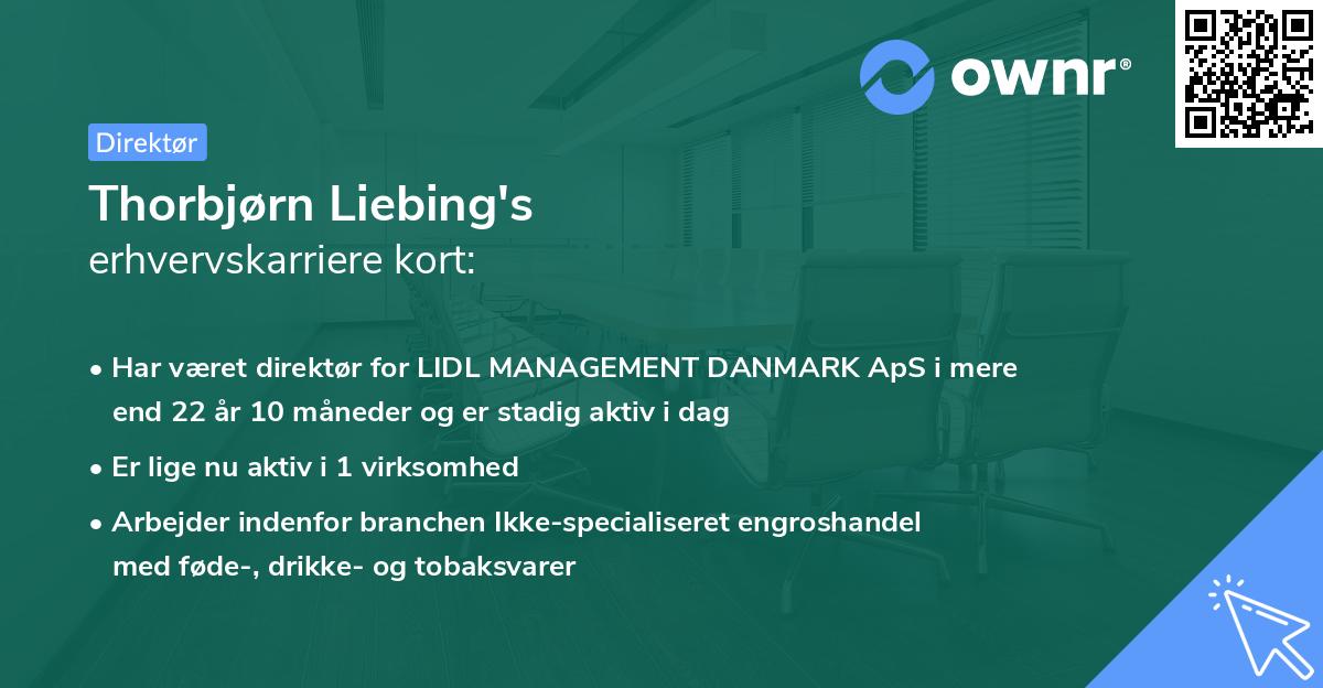 Thorbjørn Liebing's erhvervskarriere kort