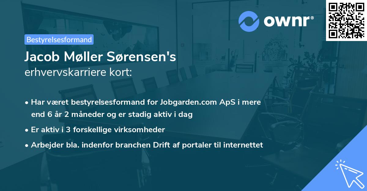 Jacob Møller Sørensen's erhvervskarriere kort