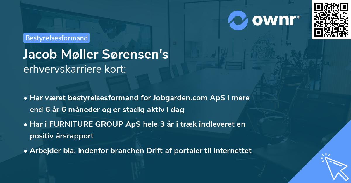 Jacob Møller Sørensen's erhvervskarriere kort