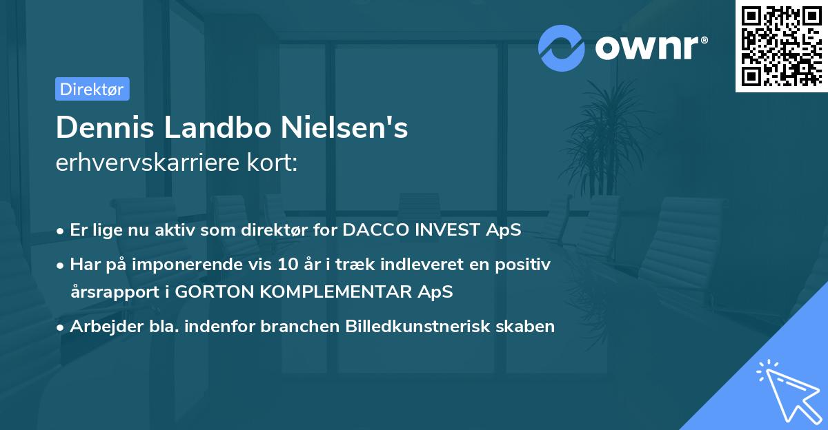 Dennis Landbo Nielsen's erhvervskarriere kort
