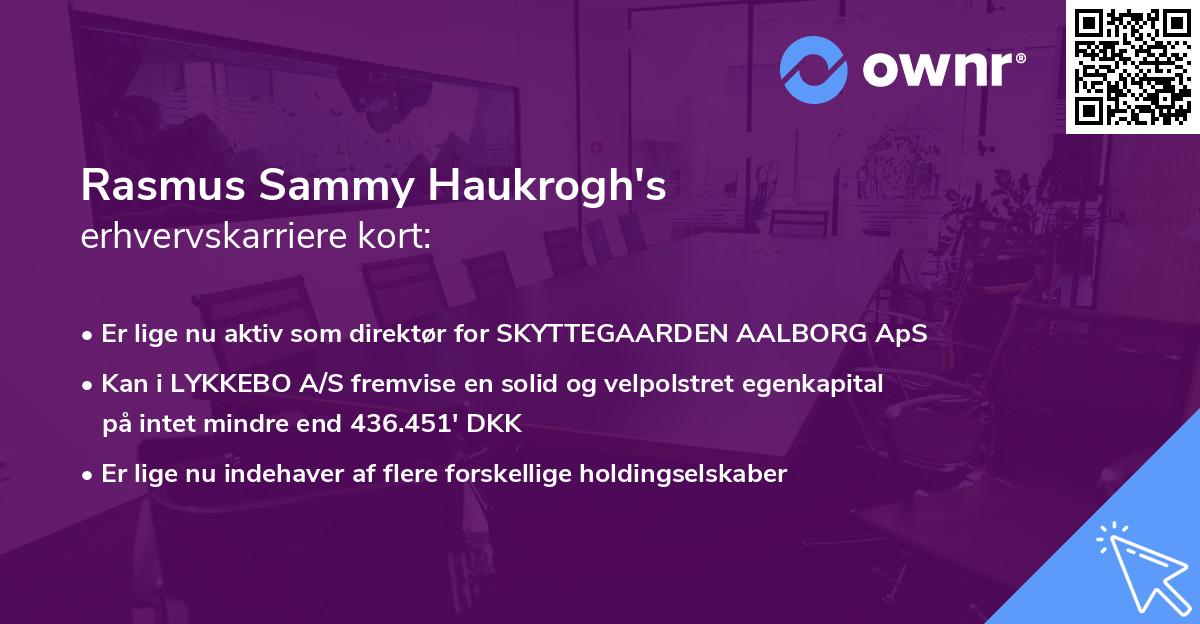 Rasmus Sammy Haukrogh's erhvervskarriere kort