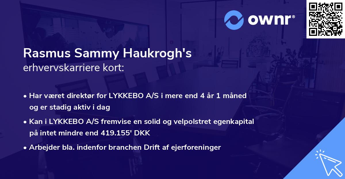 Rasmus Sammy Haukrogh's erhvervskarriere kort